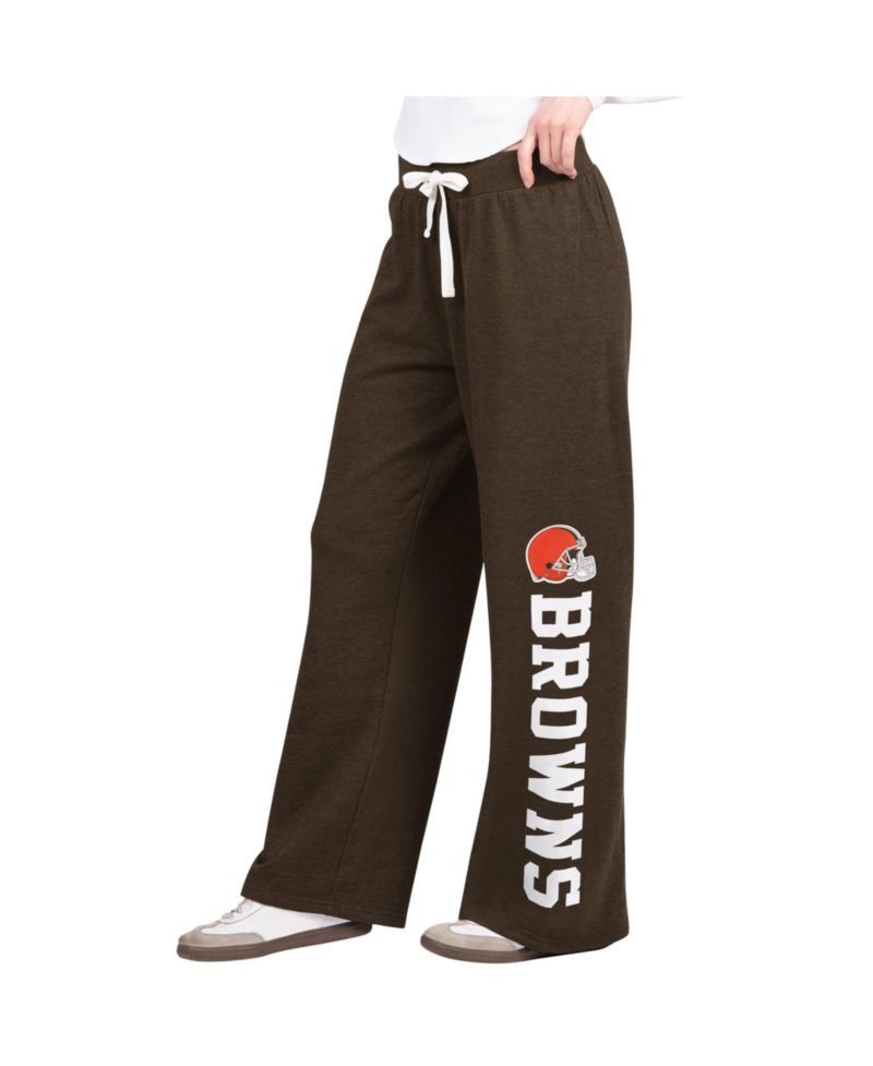 Women's Brown Cleveland Browns Field Wide Leg Sweatpants