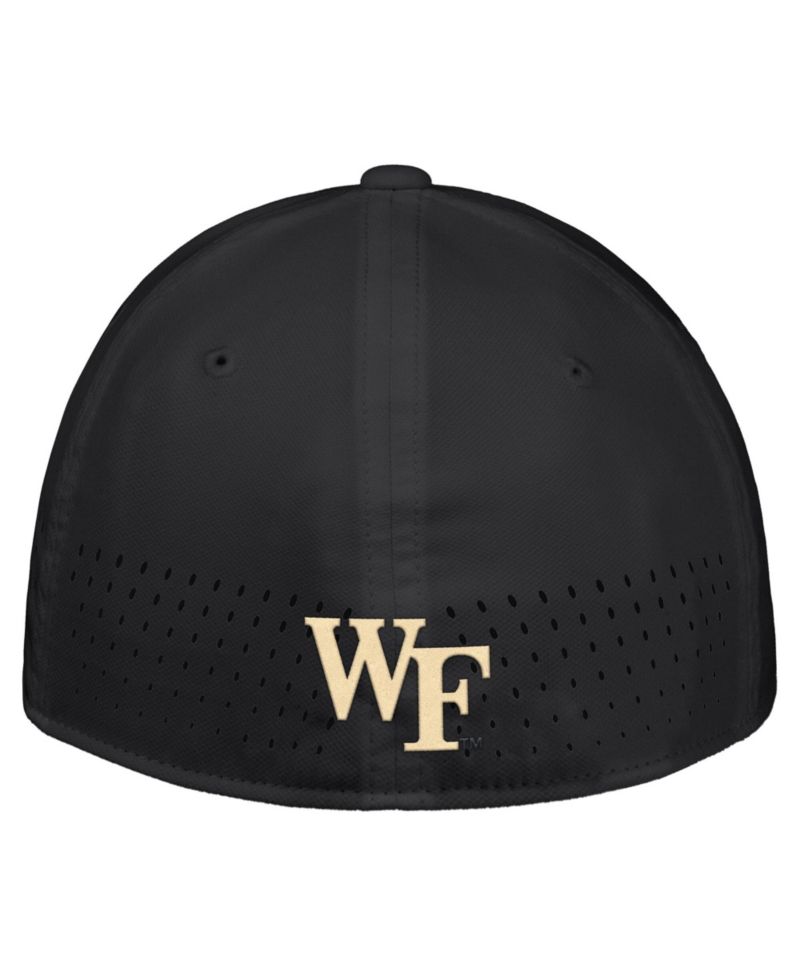 Men's Black Wake Forest Demon Deacons 2026 On-Field AeroBill SwooshFlex Dri-FIT Hat