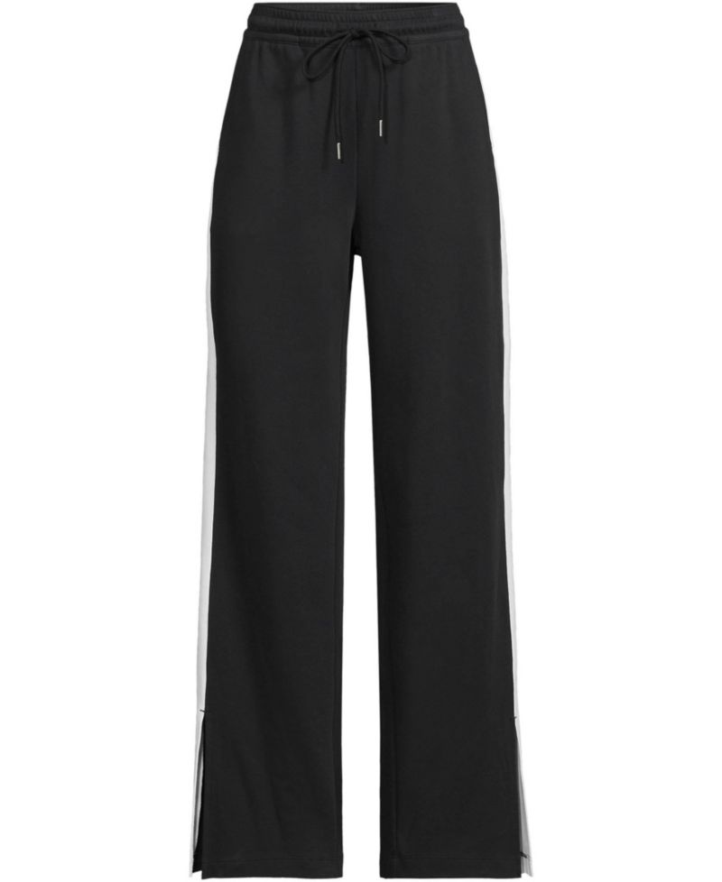 Women's Sport Knit High Rise Relaxed Straight Leg Side Stripe Pants