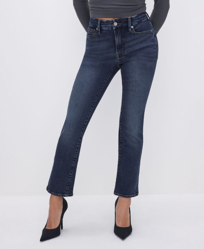 Petite Mid-Rise Straight Jeans