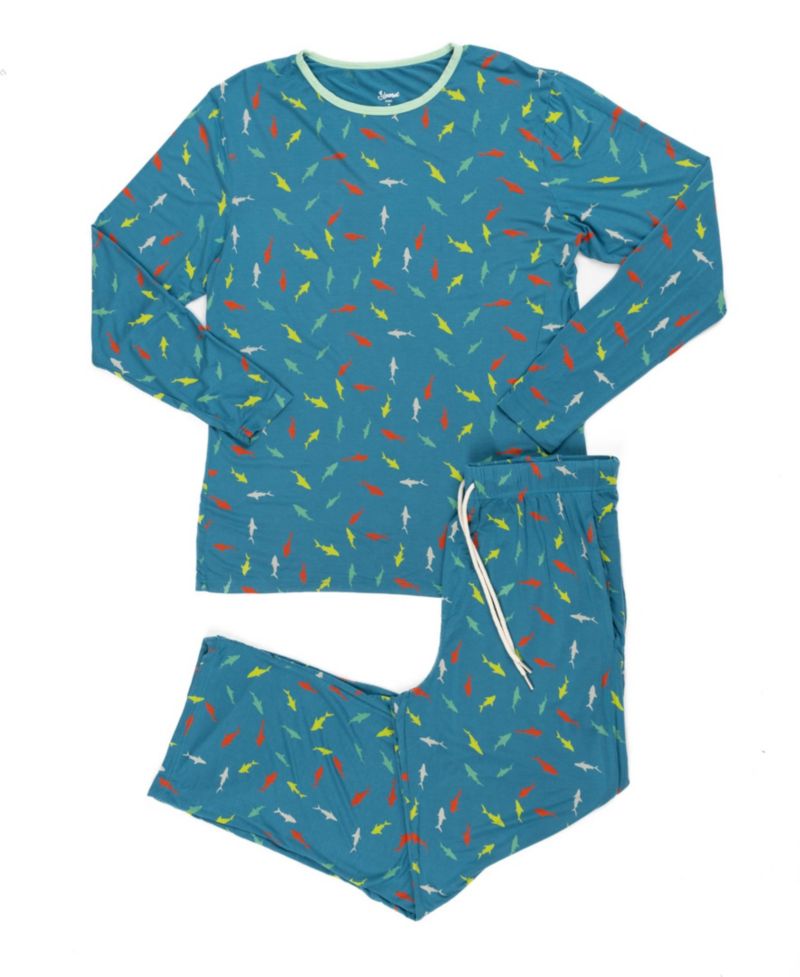 Men's Matching Family Two-Piece Cooling Bamboo Viscose Long Sleeve Pajamas