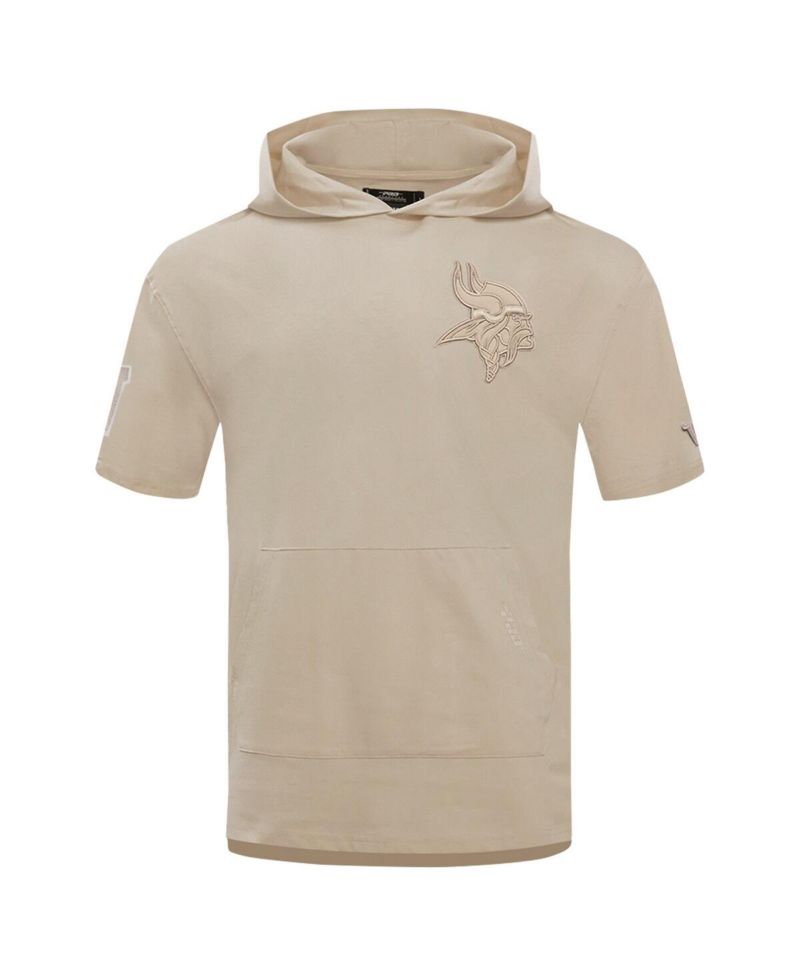 Men's Tan Minnesota Vikings Neutrals Capsule Short Sleeve Pullover Hoodie