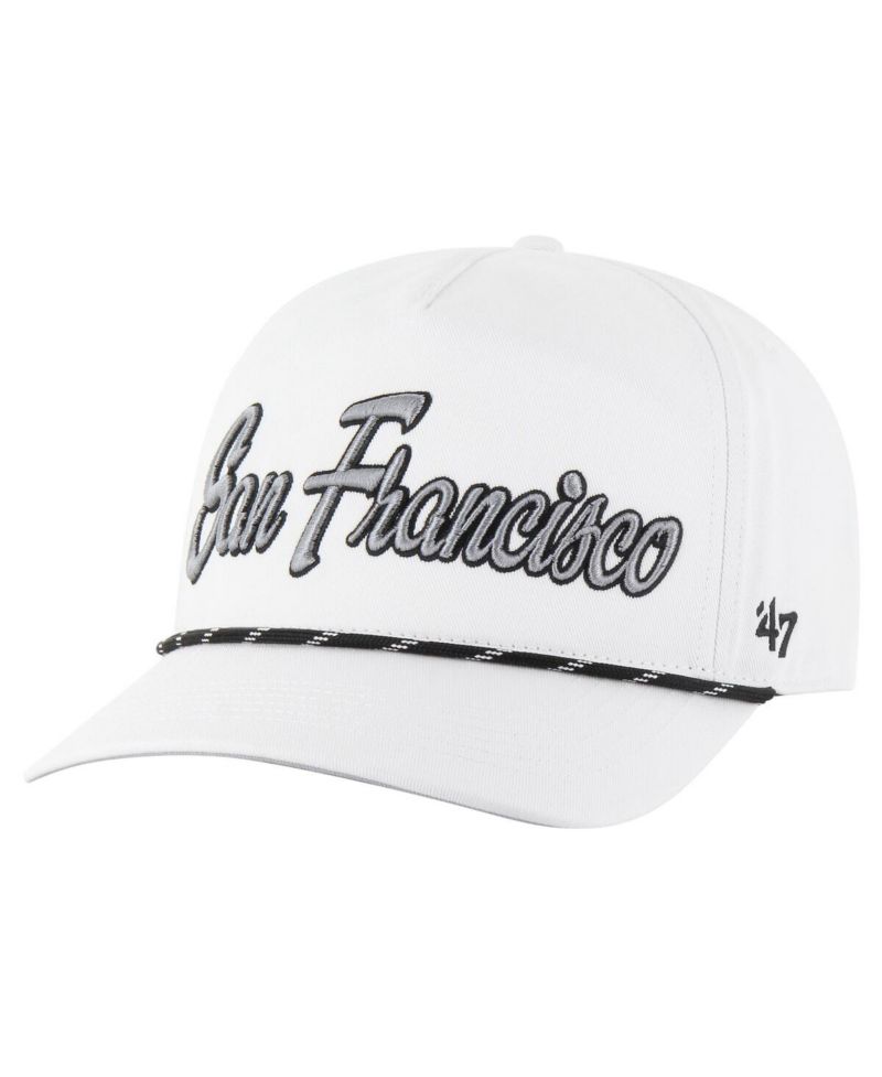 Men's White San Francisco Giants Overhand Speckle Hitch Rope Adjustable Hat