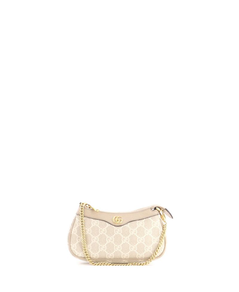 Mini Ophidia Charm Shoulder Bag GG Coated Canvas with Leather