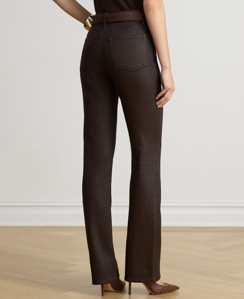 Women's High-Rise Bootcut Coated Jeans
