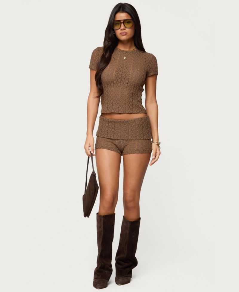 Women's Rye Sheer Textured T Shirt