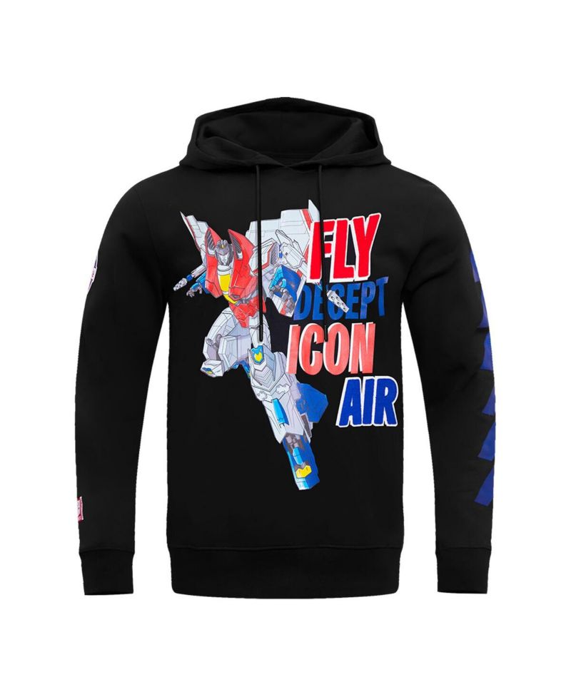 Men's and Women's Black Transformers Decepticon Air Pullover Hoodie