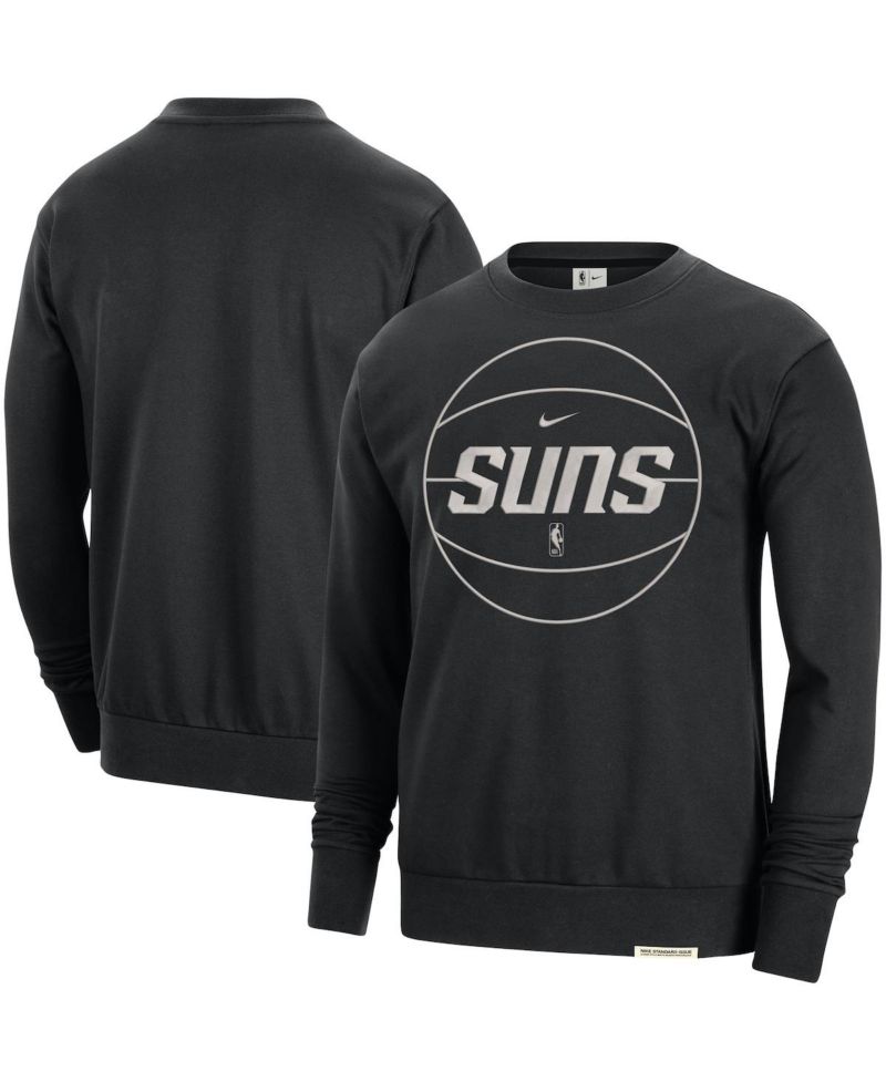 Men's Black Phoenix Suns 2023/24 Authentic Standard Issue Travel Performance Pullover Sweatshirt