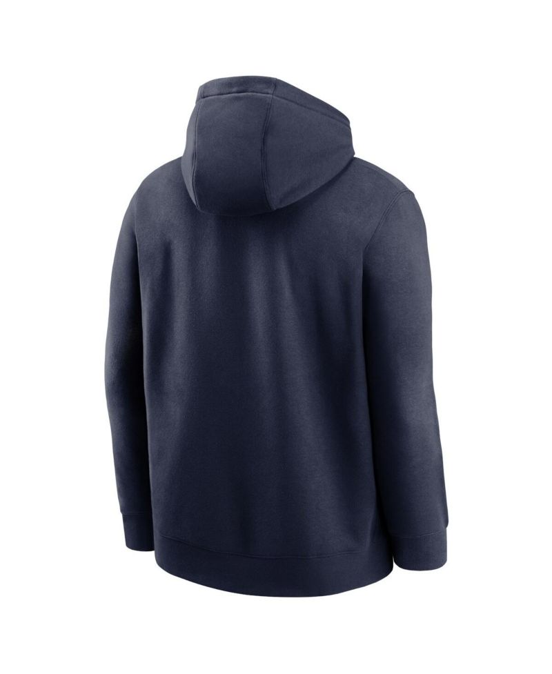 Men's Navy West Virginia Mountaineers Legacy Logo Club Fleece Pullover Hoodie