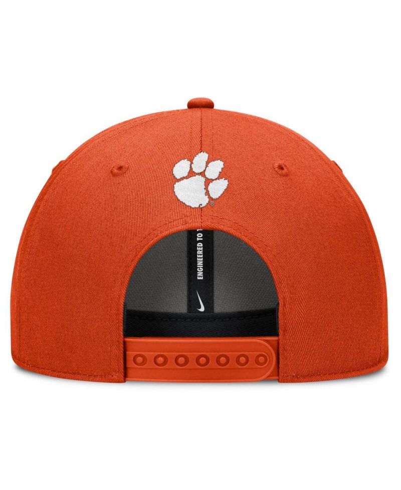 Men's Orange Clemson Tigers Slanted Primetime Rise Performance Adjustable Hat