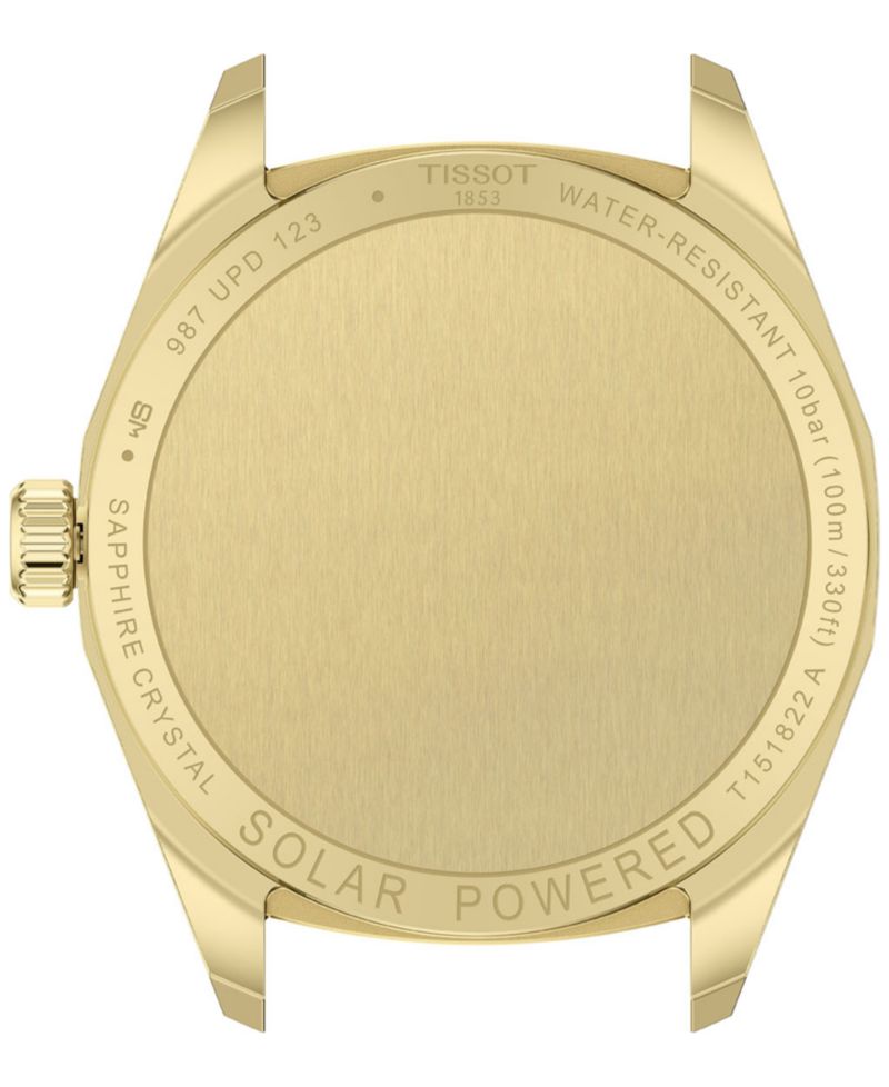 Women's Swiss PRC 100 Solar Gold-Tone Stainless Steel Bracelet Watch 34mm