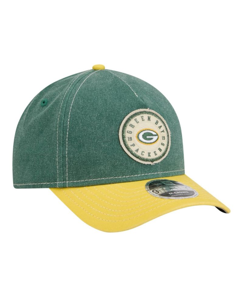 Men's Green/Gold Green Bay Packers 9FORTY Felt A-Frame Adjustable Hat