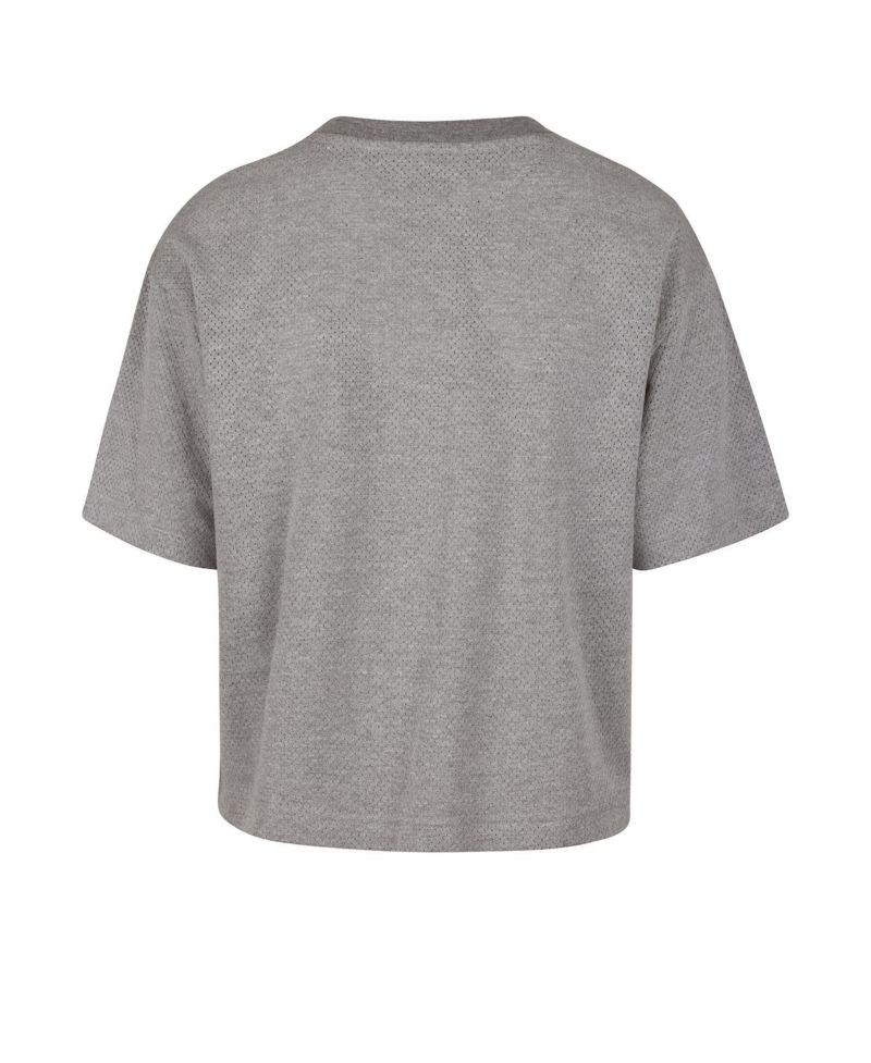 Women's Gray Phoenix Suns Pivot Drop Needle Cropped T-Shirt