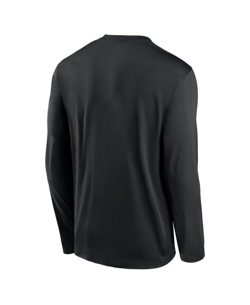 Men's Black Las Vegas Raiders Icon Legend Performance Long Sleeve T-Shirt