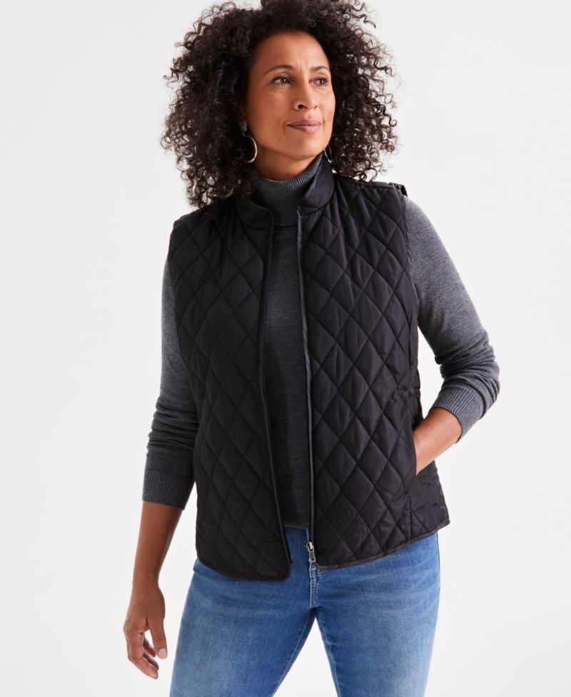 Petite Quilted Vest