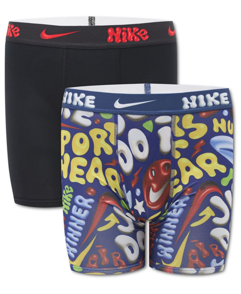 Boys' 8-20 Printed Long Boxer Briefs, 2-Pack