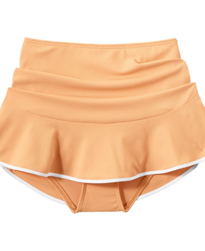 Women's Plus Size Pique Ruffle Hem Mini Swim Skirt