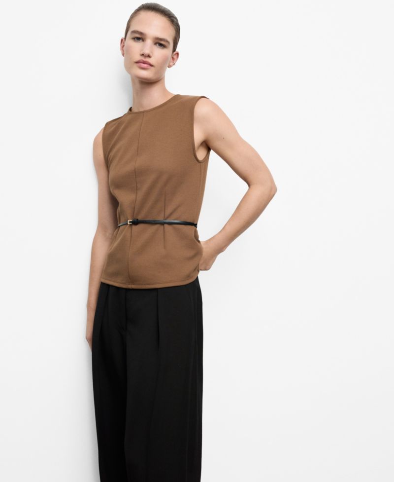 Women's Wide Straps Fitted Top