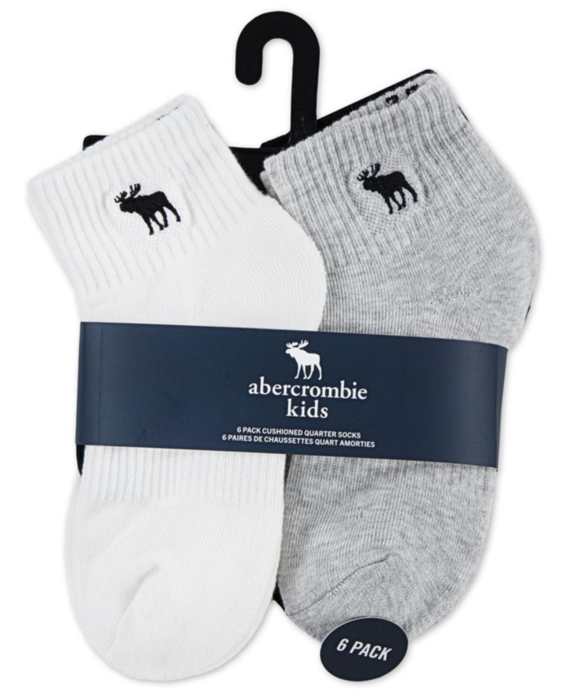 Boys' and Girls' Neutral Ankle Socks, 6-Pack
