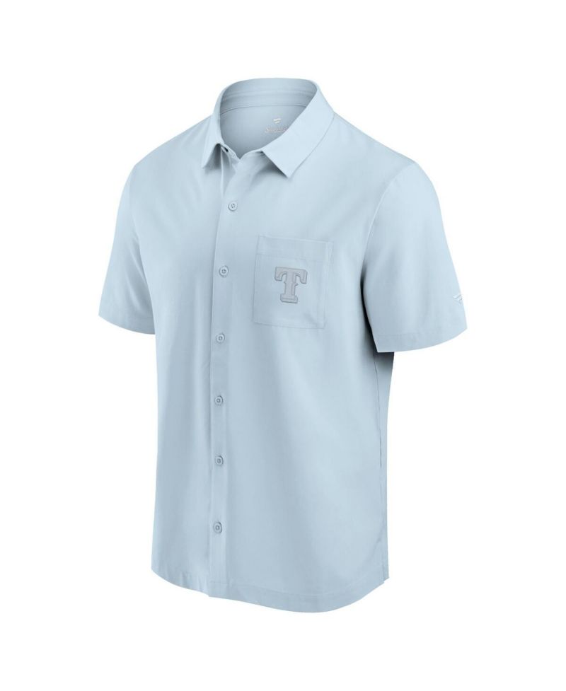 Men's Light Blue Texas Rangers Front Office Button-Up Shirt