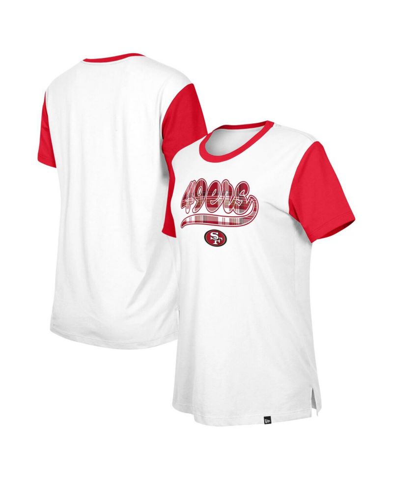 Women's White/Scarlet San Francisco 49ers 3rd Down T-Shirt