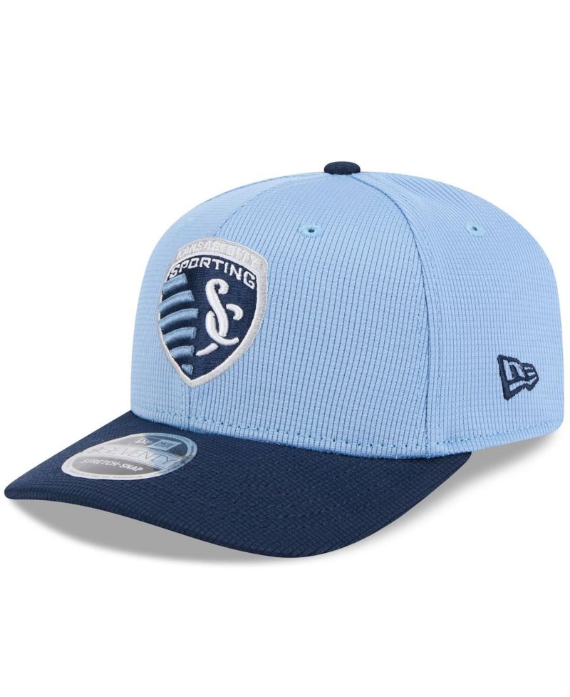 Men's Sky Blue/Navy Sporting Kansas City 2025 Jersey Hook 9SEVENTY Stretch-Snap Hat