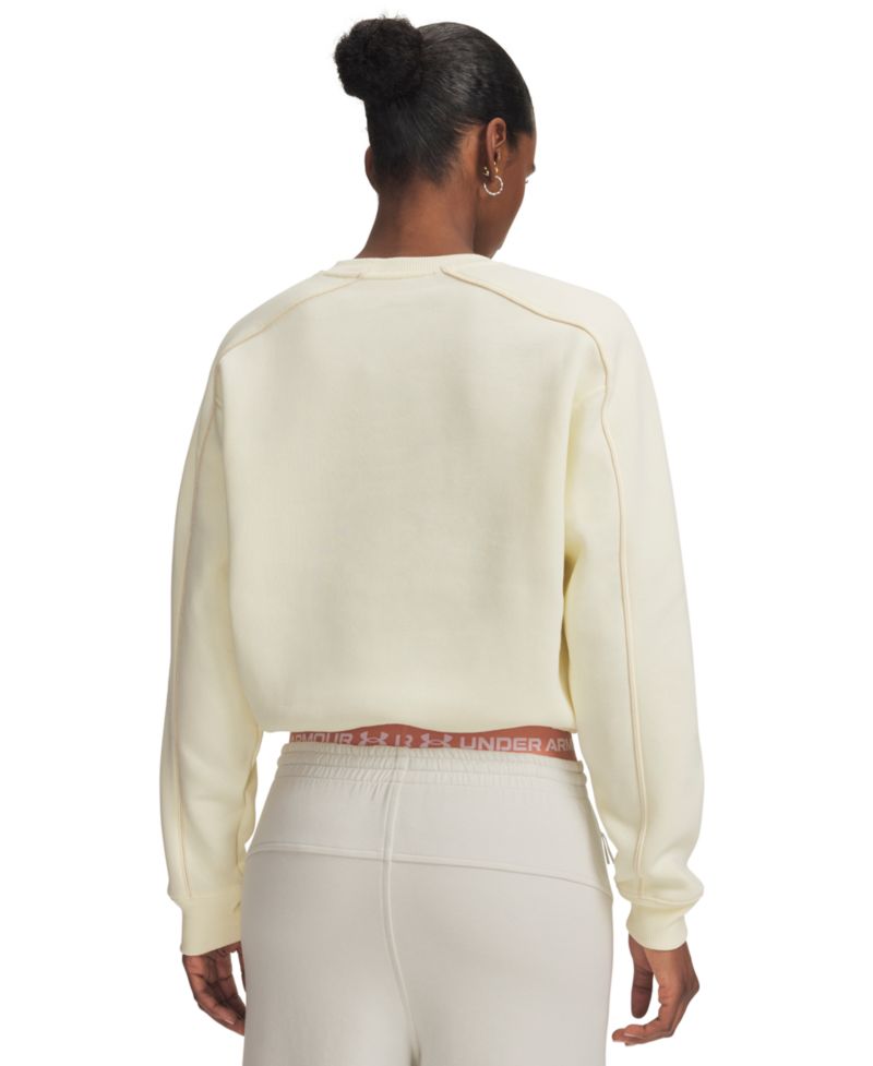 Women's Rival Shimmer Cropped Long-Sleeve Crewneck Sweatshirt
