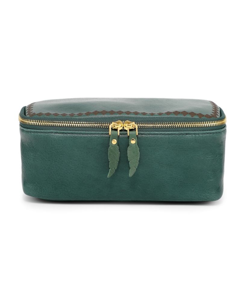 Celosia Rectangular Leather Jewelry Case