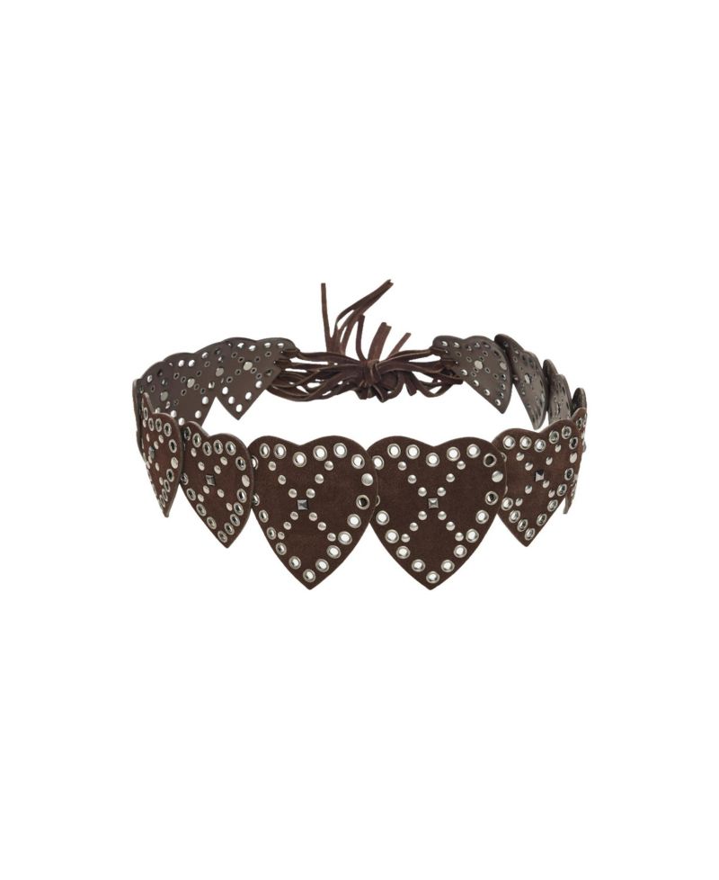 Women's Studded belt with hearts