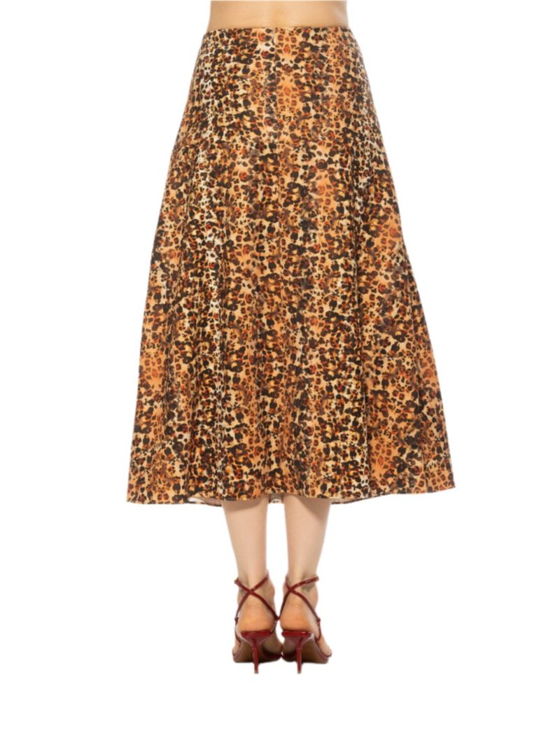 Women's Eres Flared Midi Skirt With Front Detail