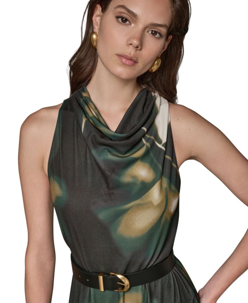 Women's Jersey Print Sleeveless Dress