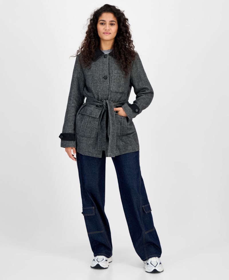 Women's Belted Single-Breasted Jacket