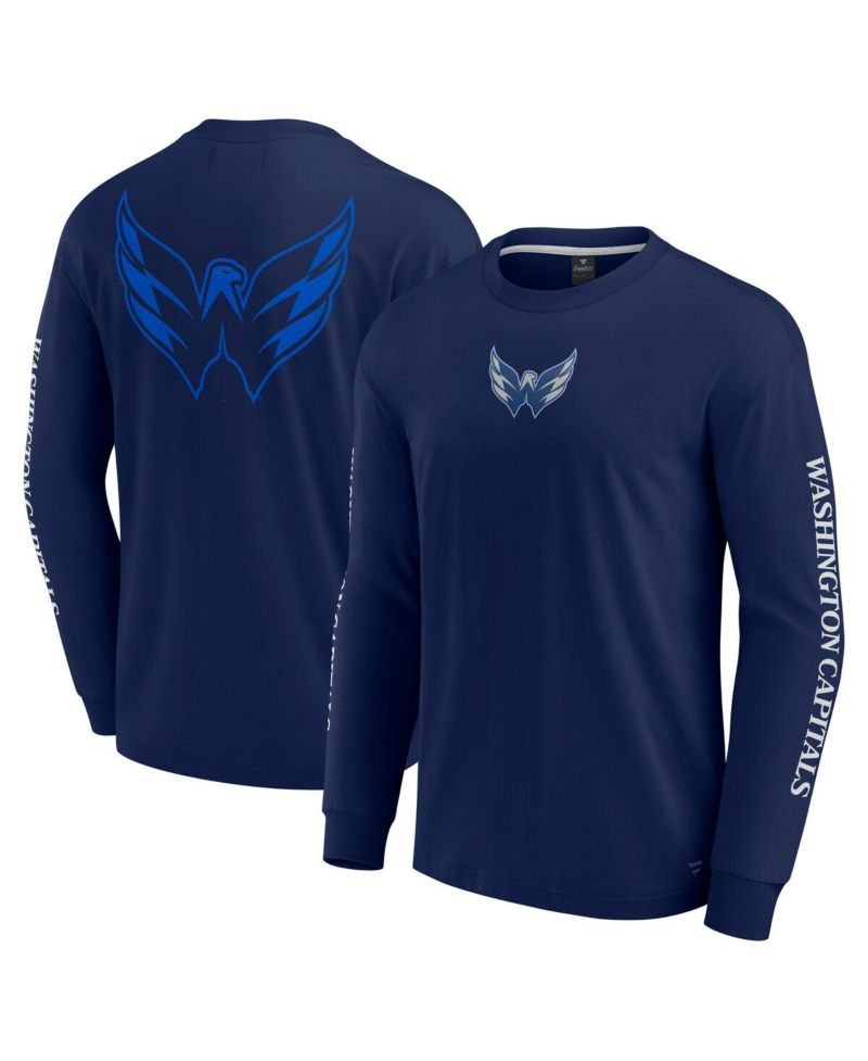 Men's Navy Washington Capitals Elements Strive Long Sleeve T-Shirt