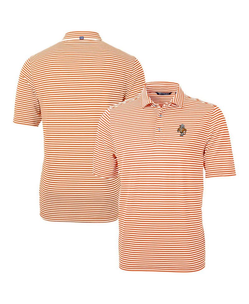 Men's Orange Tennessee Volunteers Vault DryTec Virtue Eco Pique Stripe Polo Shirt