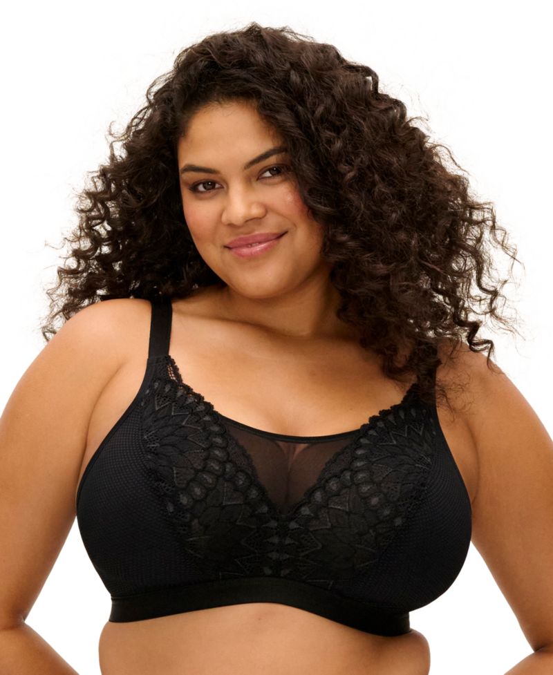 Plus Size Tiernie Wireless Unlined Lace Bralette, EL303317