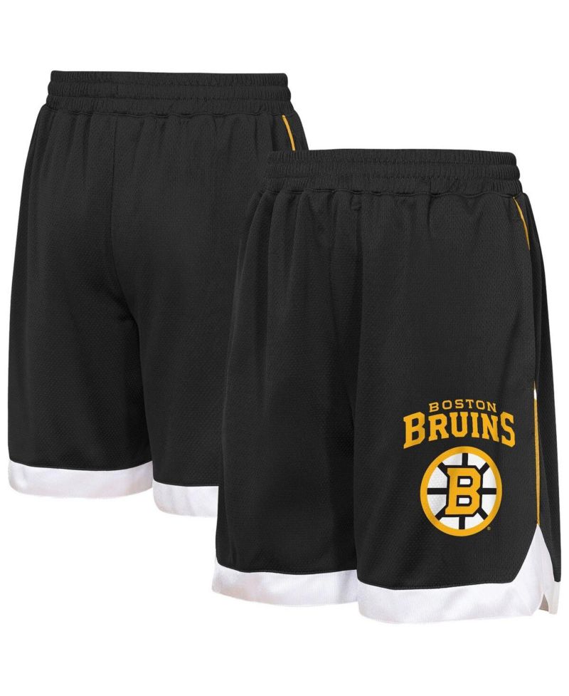 Big Boys and Girls Black Boston Bruins All Star Shorts