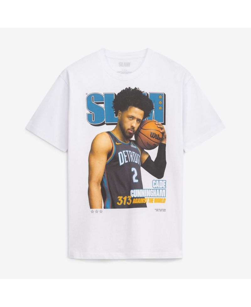 Men's and Women's Cade Cunningham White Detroit Pistons Cover T-Shirt