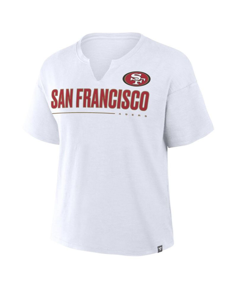 Women's White San Francisco 49ers Redzone Slub Boxy T-Shirt