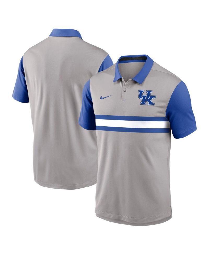 Men's Gray/Royal Kentucky Wildcats Vapor Performance Polo Shirt