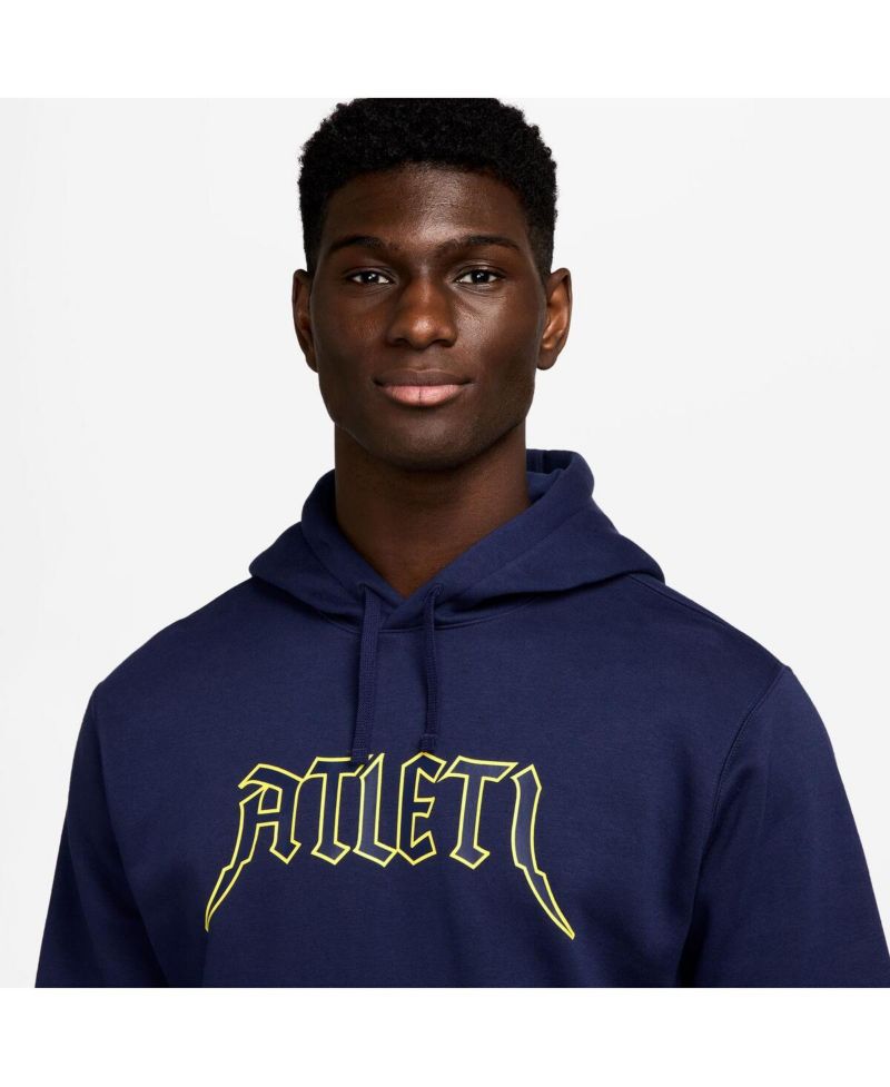 Men's Navy Atletico de Madrid Club Pullover Hoodie