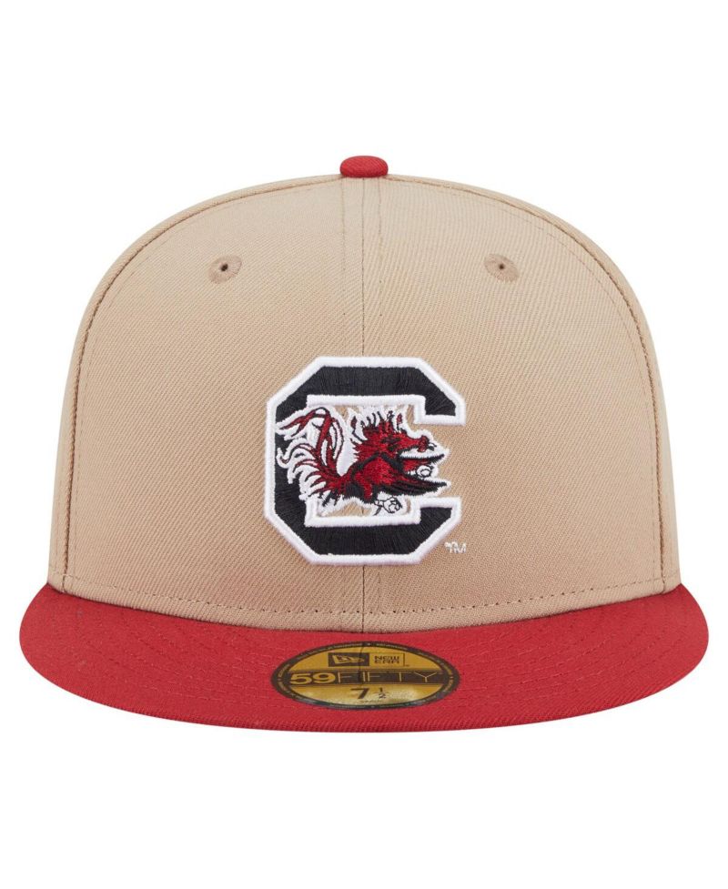 Men's Khaki South Carolina Gamecocks Two-Tone 59FIFTY Fitted Hat
