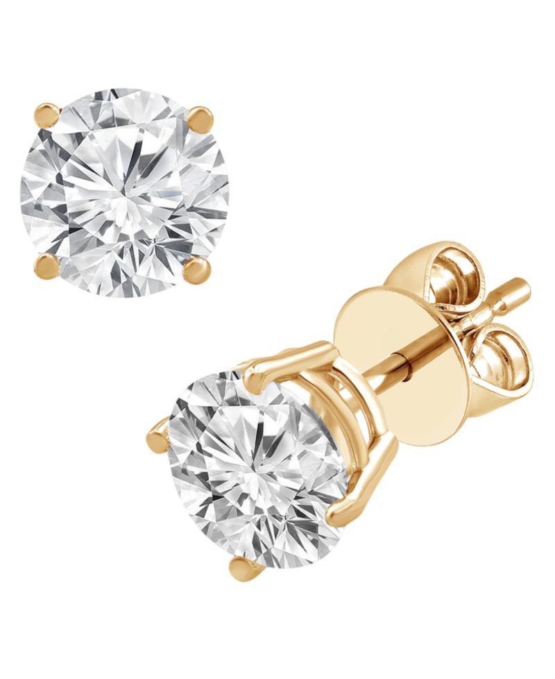 Certified Lab Grown Diamond Stud Earrings (5 ct. t.w.) in 14k White, Yellow or Rose Gold
