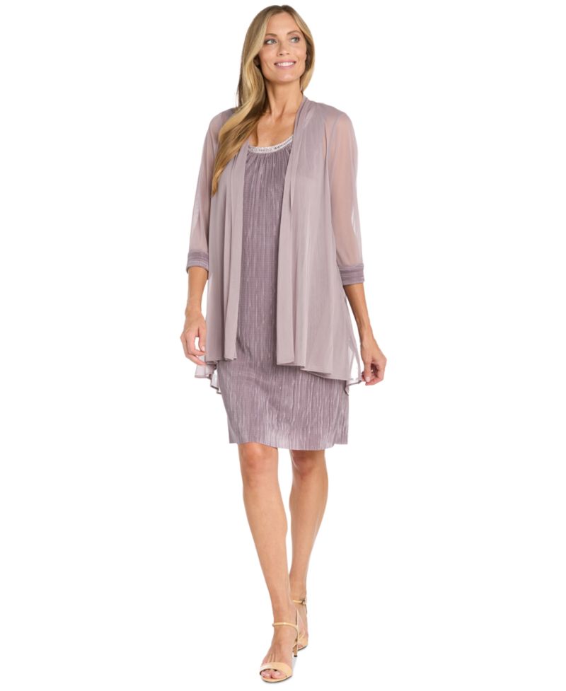 Women's Embellished-Neck Jacket Dress