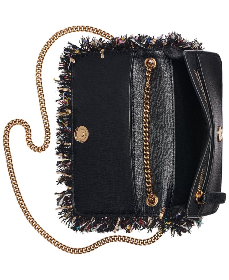 Kosette Tweed Chain-Strap Evening Crossbody Handbag