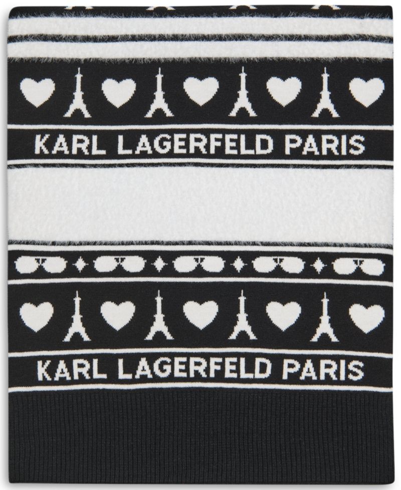 Heart of Paris Jacquard Knit Scarf