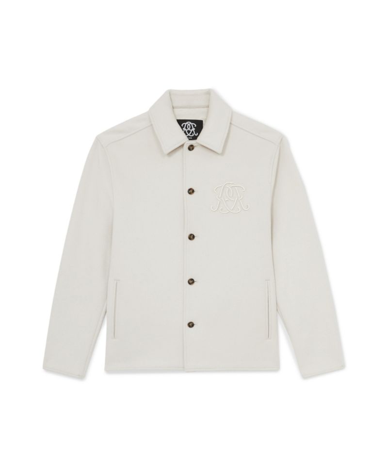 Men's Champ Relaxed-Fit Wool-Blend Monogram Jacket