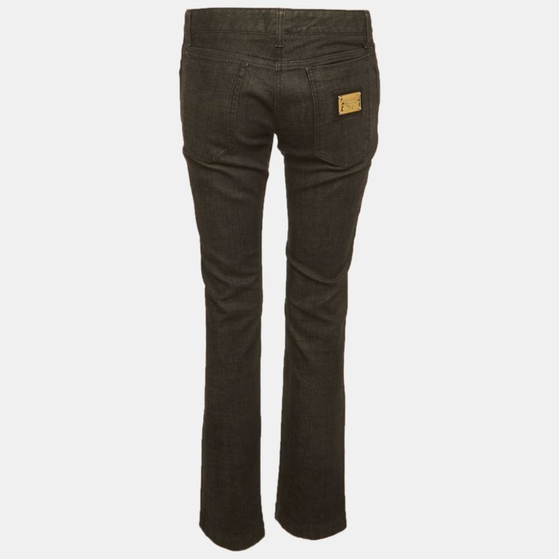 Dolce & Gabbana Women's Satin Trim Slim-Fit Jeans