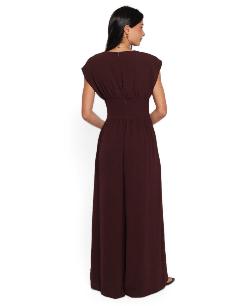 Women's Elsie V-Neck Wide Leg Jumpsuit