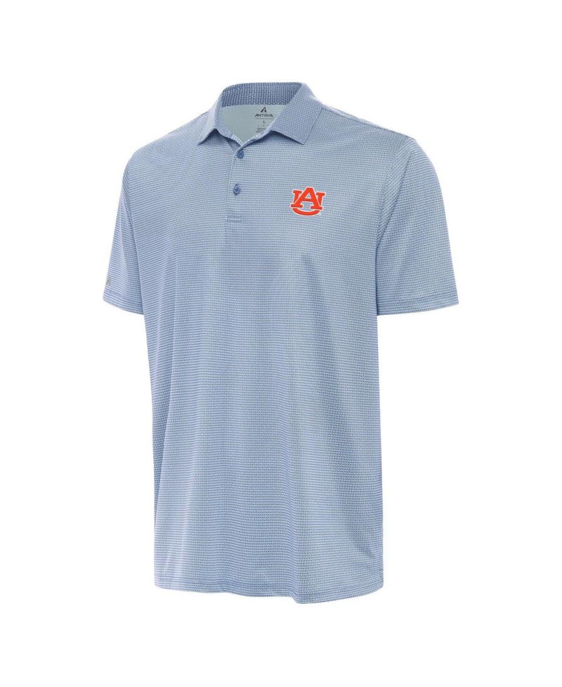 Men's Heather Aqua/White Auburn Tigers Rings Polo Shirt