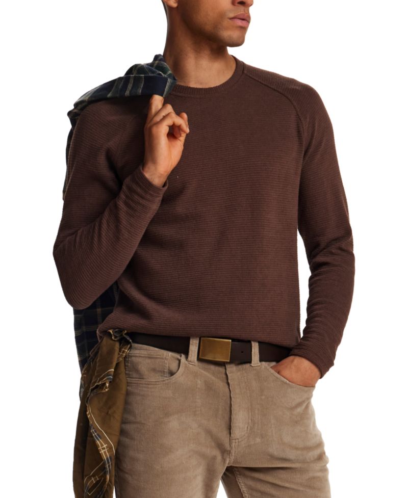 Men's Ribbed Raglan Crewneck T-Shirt